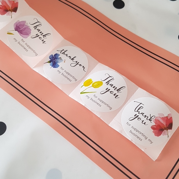 500 pcs 1.5" Thank You Stickers - Picture 2 of 12